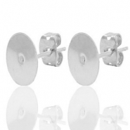 Fornituras DQ met&aacute;licas pendiente base 10mm Plata vieja (sin n&iacute;quel)