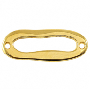 Colgantes met&aacute;licos DQ entrepieza &oacute;valo Dorado (sin n&iacute;quel)
