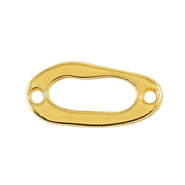 Colgantes met&aacute;licos DQ entrepieza &oacute;valo Dorado (sin n&iacute;quel)