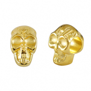 Abalorios metálicos DQ calavera Dorado (sin níquel)