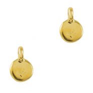 Colgantes met&aacute;licos DQ irregular Dorado (sin n&iacute;quel)