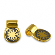 Correderas metálica DQ flor Dorado (sin níquel)