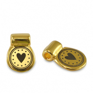 Correderas metálica DQ corazón Dorado (sin níquel)