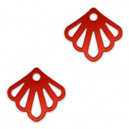 Colgantes llamativos concha Rojo met&aacute;lico
