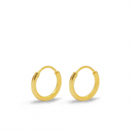 Fornituras met&aacute;licas DQ pendientes criollas 12mm Dorado (sin n&iacute;quel)