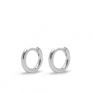 Fornituras met&aacute;licas DQ pendientes criollas 11mm Plateado (sin n&iacute;quel)