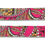 Bandana flor y hoja Rosa magenta