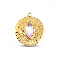 BY31&reg; Colgantes Acero Inox redondos Dorado-rosa claro