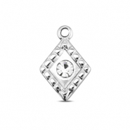 BY31&reg; Colgantes Acero Inox rombo Plateado-cristal