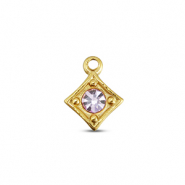 BY31&reg; Colgantes Acero Inox rombo Dorado-lila claro