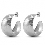 Pendientes Acero Inox Plateado