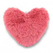Colgantes llamativos Pompón corazón Rosa oscuro