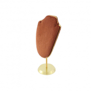 Expositor de joyer&iacute;a busto para collares Marr&oacute;n cobrizo-dorado