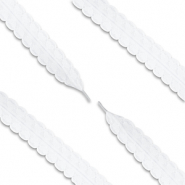 Cord&oacute;n de zapato trendy de encaje con coraz&oacute;n Blanco