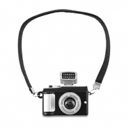 Colgantes llamativos c&aacute;mara fotogr&aacute;fica Negro-plata