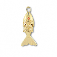 colgantes met&aacute;licos pez Dorado-naranja
