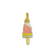 Colgantes met&aacute;licos paleta de hielo Rosa-amarillo-dorado