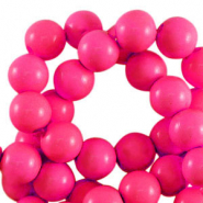 Abalorios acr&iacute;licos 8 mm brillante Rosa fucsia