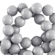 Abalorios acr&iacute;licos 4 mm brillante Gris