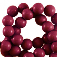 Abalorios acr&iacute;licos 4 mm brillante Rojo cereza