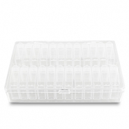 Expositor de joyería caja de almacenamiento 24 compartimentos Transparente