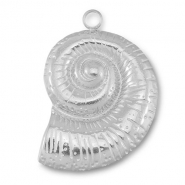 Colgantes Acero Inox conchas Plateado