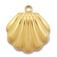 Colgantes Acero Inox conchas Dorado