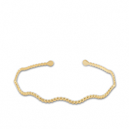 Pulseras Acero Inox bangle ola Dorado