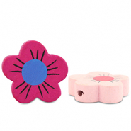 Abalorios de madera flor Multicolor
