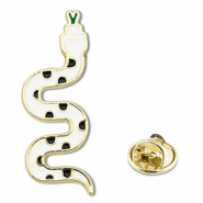 Pins serpiente Blanco-negro-dorado