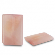 Piedras Naturales abalorios &Aacute;gata rect&aacute;ngulo Transparente rosa melocot&oacute;n