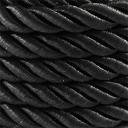 Cord&oacute;n trendy espiral 10mm Negro