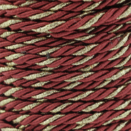 Cord&oacute;n trendy espiral 3mm Rojo c&aacute;lida-dorado