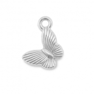 Colgantes Acero Inox mariposa Plateado