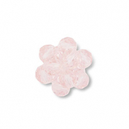 Colgantes faceteados flor Rosa claro transparente