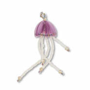 Colgantes de abalorios de cristal medusa Lila-nude-transparente AB
