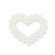 Colgantes llamativos coraz&oacute;n Blanco