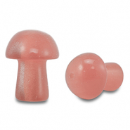Piedra naturales vidrio seta Rojo coral claro
