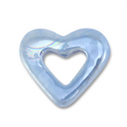 Abalorios de cer&aacute;mica griega DQ coraz&oacute;n Azul
