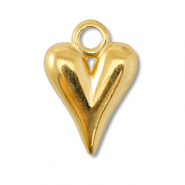 Colgantes met&aacute;licos DQ coraz&oacute;n Dorado (sin n&iacute;quel)