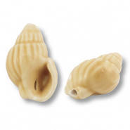 Abalorios de cer&aacute;mica bocina Amarillo vainilla