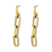 Pendientes Acero Inox cadena Dorado