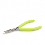 Beadsmith alicate de punta plana con muelle Amarillo ne&oacute;n-plateado