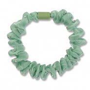 Coleteros para pelo con strass brillante Verde jada