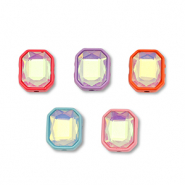 Abalorios met&aacute;licos esmalte rect&aacute;ngulo Multicolor