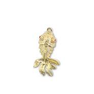 Metal TQ lat&oacute;n colgante pez Dorado-naranja