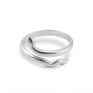 Anillos Acero Inox serpiente Plateado