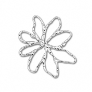 Colgantes / entrepieza Acero Inox flor Plateado