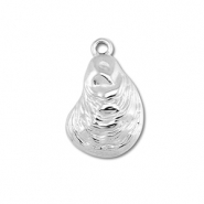 Colgantes Acero Inox concha Plateado
