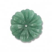 Piedras Naturales abalorios Aventurina Cuarzo flor Verde jada
